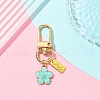 Alloy Enamel Flower Pendant Decorations HJEW-YW00002-5
