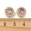 Brass Pave Cubic Zirconia Multi-Strand Links KK-B096-19G-02-3