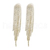 Cubic Zirconia Chains Tassel Earrings EJEW-P236-09G-1