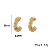 Stylish Irregular C-Shaped Stainless Steel Stud Earrings PH9273-3