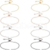 GOMAKERER 8Pcs 4 Colors Brass Pave Rhinestone Box Chain Slider Bracelet Making KK-GO0001-96-1