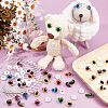 GOMAKERER 64Pcs 8 Colors Craft Resin Doll Eyes DOLL-GO0001-03-5
