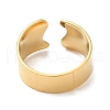 Ion Plating(IP) 304 Stainless Steel Plain Open Cuff Ring for Women RJEW-M149-22G-1