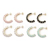 PVD Vacuum Plating Golden 304 Stainless Steel Stud Earrings for Women EJEW-Z068-14G-1