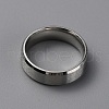Matte Style 304 Stainless Steel Wide Band Finger Rings for Women Men RJEW-WH0009-14B-P-2