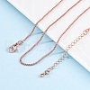 Brass Box Chains Necklaces for Women NJEW-D302-08RG-1