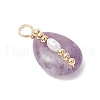 5Pcs Copper Wire Wrapped Natural Amethyst PALLOY-JF03645-3