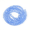 Transparent Electroplate Glass Beads Strands EGLA-A039-T2mm-A07-2