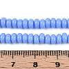 Opaque Spray Painted Glass Beads GLAA-ZX008-4mm-18W-4