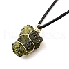 Glass Pendant Necklace for Men Women NJEW-D295-02-1-3