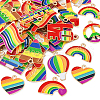 Rainbow Style Alloy Enamel Pendants FIND-CJC0004-43G-3