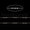 Rondelle Glass Beaded Link Chains CHS-G028-07G-01-2