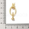 Rack Plating Brass Micro Pave Clear Cubic Zirconia Fold Over Clasps KK-A222-08G-3