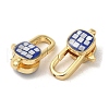 Brass Enamel Lobster Claw Clasps KK-K385-016G-3