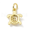 Brass Micro Pave Cubic Zirconia Charms ZIRC-F132-27G-2