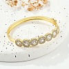 Brass Micro Pave Clear Cubic Zirconia Hinged Bangles for Women BJEW-K274-01G-3
