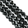 Natural Black Onyx Beads Strands G-K066-13-10mm-2