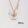 Elegant Fashion Brass Rhinestone Luxury Heart Charm Necklaces for Women IF2334-1-1