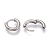 Tarnish Resistant 201 Stainless Steel Huggie Hoop Earrings EJEW-O095-05-18-3
