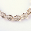 Transparent Glass Bead Strands GLAA-R024-6x8mm-05-2