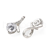 Brass Micro Pave Clear Cubic Zirconia Pendants KK-Z105-02P-2