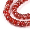 Luminous Handmade Gold Foil Glass Beads Strands FOIL-N029-02A-07-4