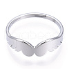 Non-Tarnish 304 Stainless Steel Wing Adjustable Ring for Women RJEW-T027-10P-3