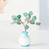 Resin Vase with Natural Green Aventurine Chips Tree Ornaments BOHO-PW0001-086B-01-1