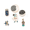 6Pcs 6 Style Alloy Enamel Brooches JEWB-LS0001-25-3