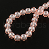 Transparent Spray Painted Glass Bead Strands DGLA-R050-6mm-03-2