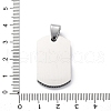 304 Stainless Steel Micro Pave Cubic Zirconia Pendants STAS-U043-24P-3