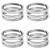 4Pcs Brass Rings RJEW-YW0001-06P-1