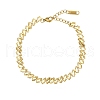 Stainless Steel Lace Embossed Square Chain Bracelets XL5597-2-1