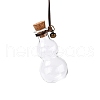 Gourd-shaped Glass Cork Bottles Ornament GLAA-D002-05-1