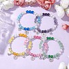 Cat Eye Round Beaded Stretch Bracelets BJEW-JB10946-2