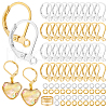   Brass Leverback Earring Findings with Jump Rings & Brass Rings DIY-PH0023-17-1