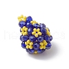 Handmade Glass Seed Beaded Pendants PALLOY-MZ00422-02-3