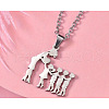 The Family Stainless Steel Pendant Necklaces FS-WG141A3-10-1
