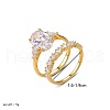 925 Sterling Silver Micro Pave Cubic Zirconia Stackable Finger Rings UD9472-1-2
