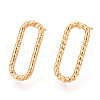 Brass Stud Earrings EJEW-T047-46G-1