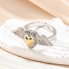 Gothic Style Brass Micro Pave Clear Cubic Zirconia Cuff Rings for Women RJEW-U051-02B-GP-2