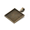 Tibetan Style Alloy Pendant Cabochon Settings TIBE-T003-20AB-NR-2