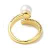 Rack Plating Brass Micro Pave Cubic Zirconia Cuff Rings RJEW-P110-01G-3