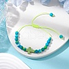 Synthetic Ocean White Jade Braided Beaded Bracelets BJEW-JB11016-03-2