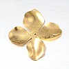 4-Petal Flower Iron Bead Caps X-IFIN-N3296-10-1