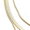 304 Stainless Steel Snake Chains 3 Layer Necklace for Women NJEW-C028-01G-3