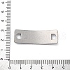 201 Stainless Steel Curved Rectangle Connector Charms STAS-S171-06P-3