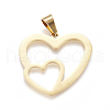 304 Stainless Steel Pendants STAS-F239-05G-1