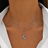 925 Sterling Silver Colorful Butterfly Pendant Necklaces for Women LG8301-2-2