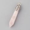 Natural Rose Quartz Big Pendants G-R278-88-1